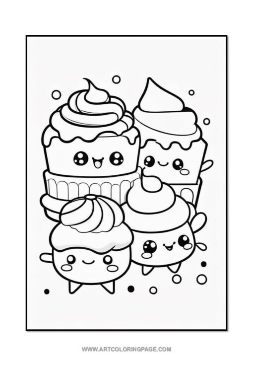 Unleash Your Inner Artist with Coloring Sheet Cupcake Vol 5Diapositive5