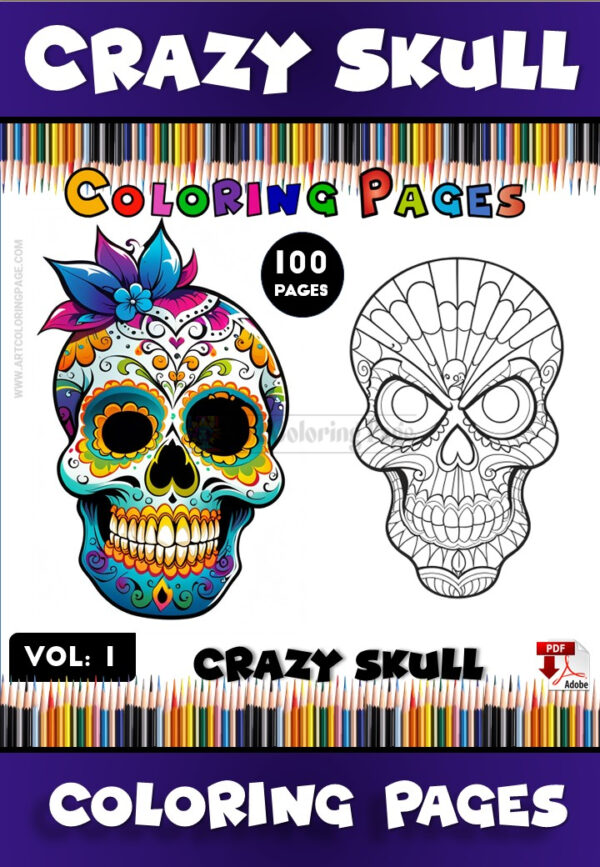 Unleash Your Inner Artist with Sugar Skull Crazy Coloring Pages Vol 1
