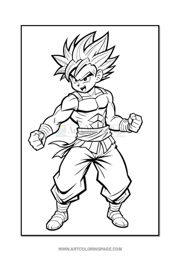Alternative view of Unlock Creativity with Dragon Ball Z Goku Coloring Pages Free Download!