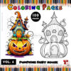 Unlock the Magic of Autumn with House Pumpkin Coloring Vol 6