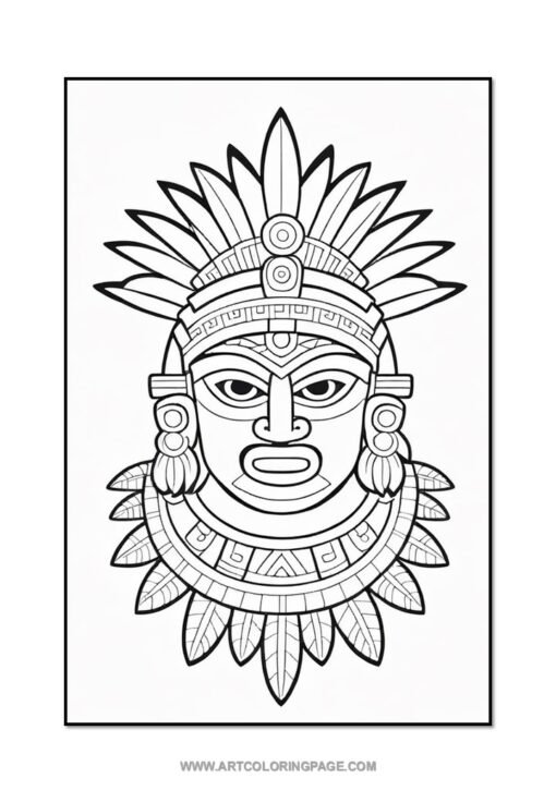 Unwind and Create with Aztec Coloring Pages Vol 5Diapositive4