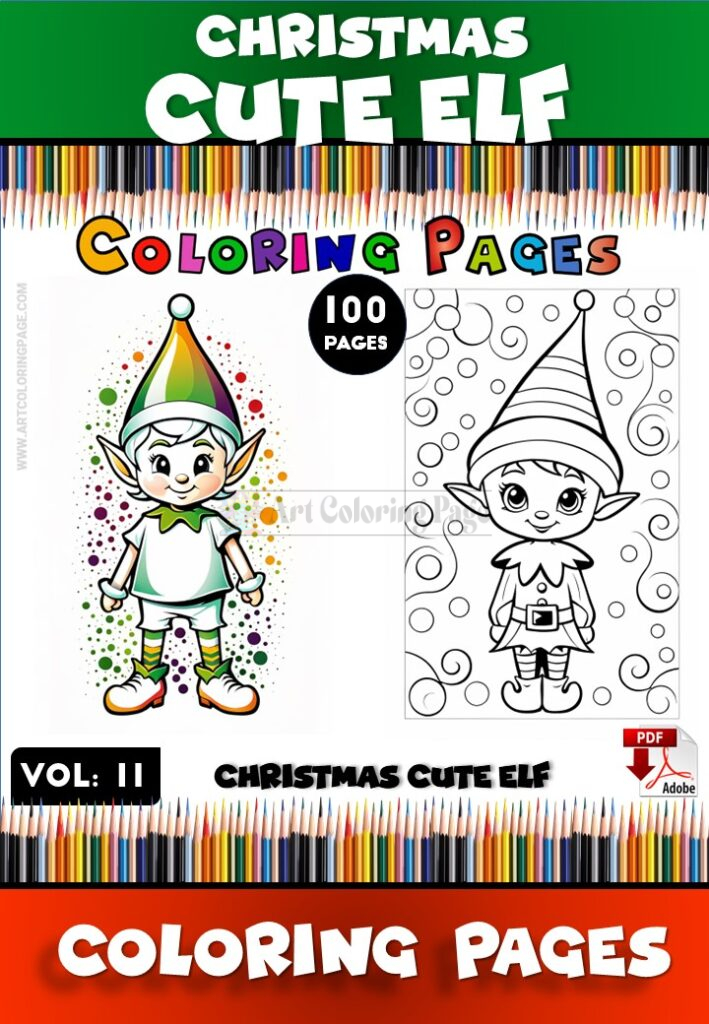 100 Magical Elves Coloring Pages Whimsical Fun for Little Artists Vol. 11