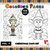 Christmas Elf Coloring Activities 100 Festive Designs for Holiday Fun Vol9