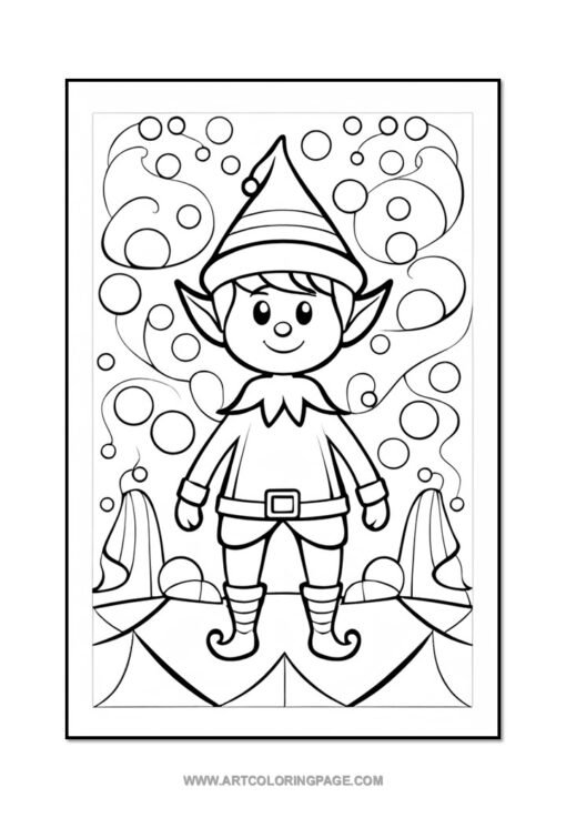 Christmas Elf Coloring Vol 4 – Festive Fun for All Ages Diapositive3