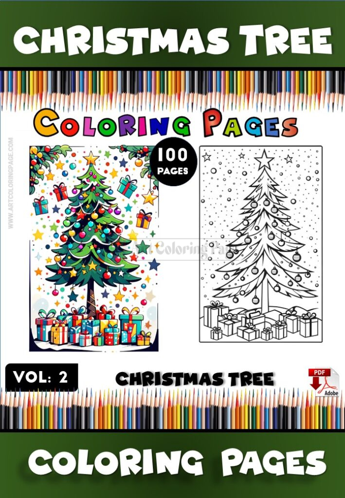 Coloring Pages Christmas Tree Vol 2 – Festive Fun for Kids