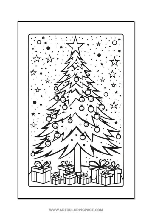 Coloring Pages Christmas Tree Vol 2 – Festive Fun for Kids - Image 2