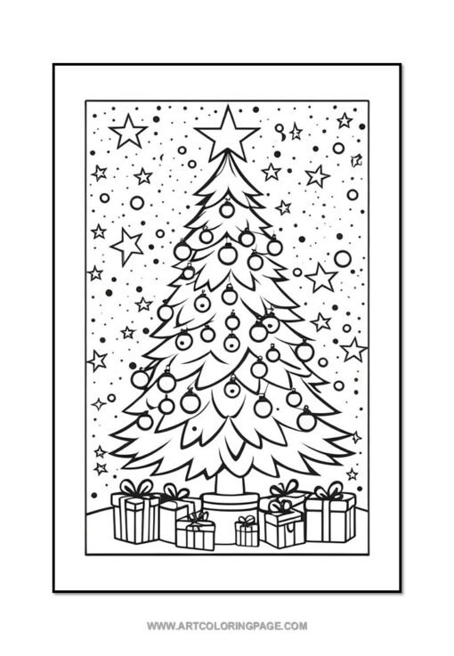 Coloring Pages Christmas Tree Vol 2 – Festive Fun for Kids - Image 4