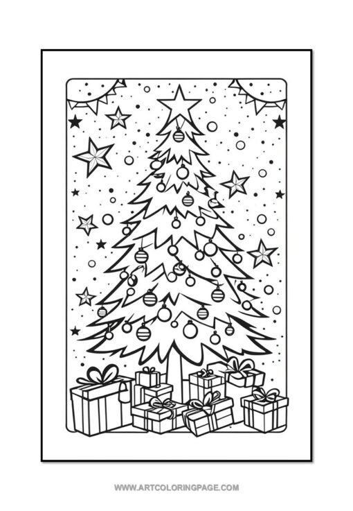 Coloring Pages Christmas Tree Vol 2 – Festive Fun for Kids - Image 5