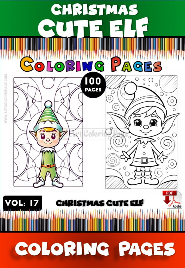 Elf Color Page VOL 17 - 100 Enchanting Designs for Holiday Fun
