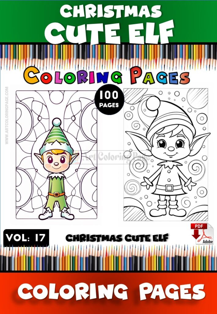 Elf Color Page VOL 17 - 100 Enchanting Designs for Holiday Fun