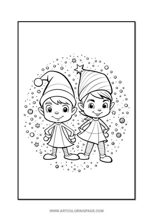 Elf Pictures to Color Vo 5 – A Magical Coloring Experience for All Ages Diapositive2