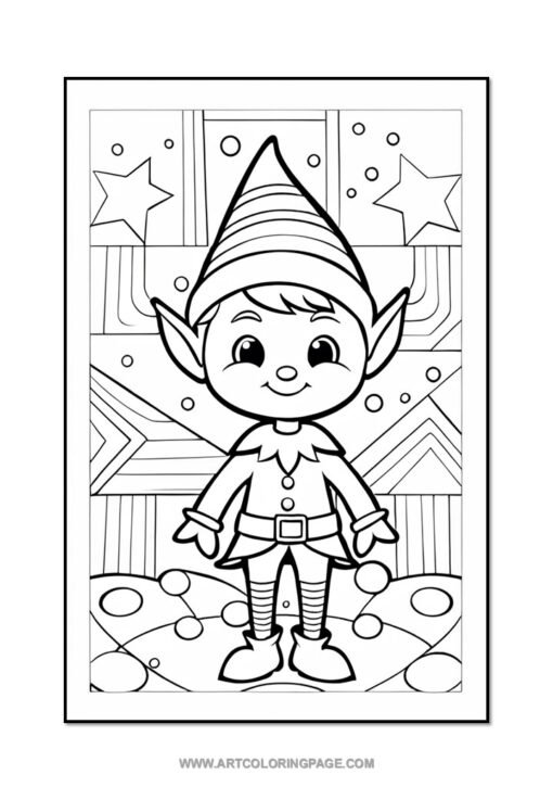 Elf Pictures to Color Vo 5 – A Magical Coloring Experience for All Ages Diapositive3