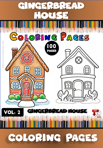 Alternative view of Unlock Your Imagination with Gingerbread House Coloring Pages Vol 2
