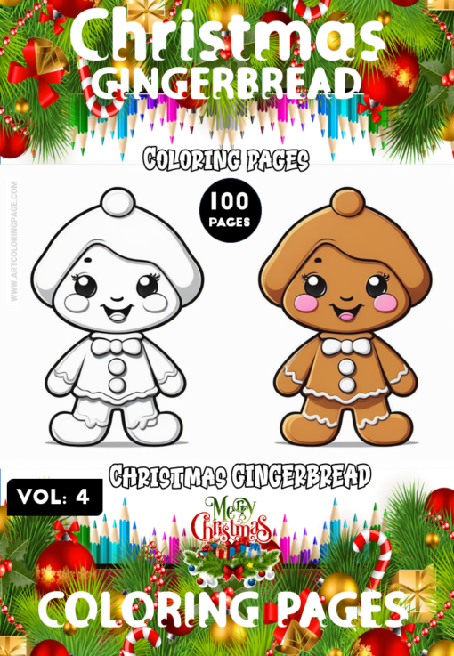 Gingerbread Man Coloring Pages Vol 4 – A Sweet and Festive Collection