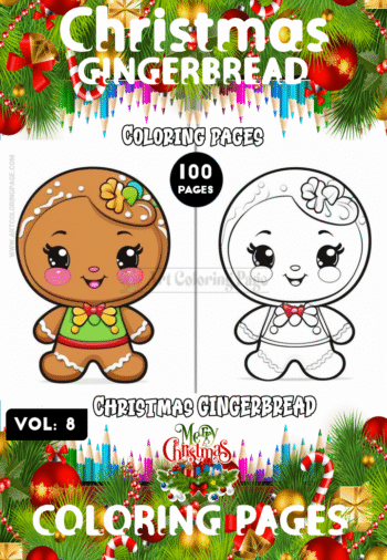 Gingerbread Man to Color Vol. 8 – A Festive Coloring Delight!