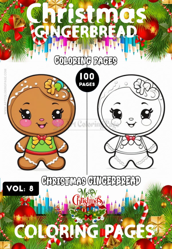 Gingerbread Man to Color Vol. 8 – A Festive Coloring Delight!
