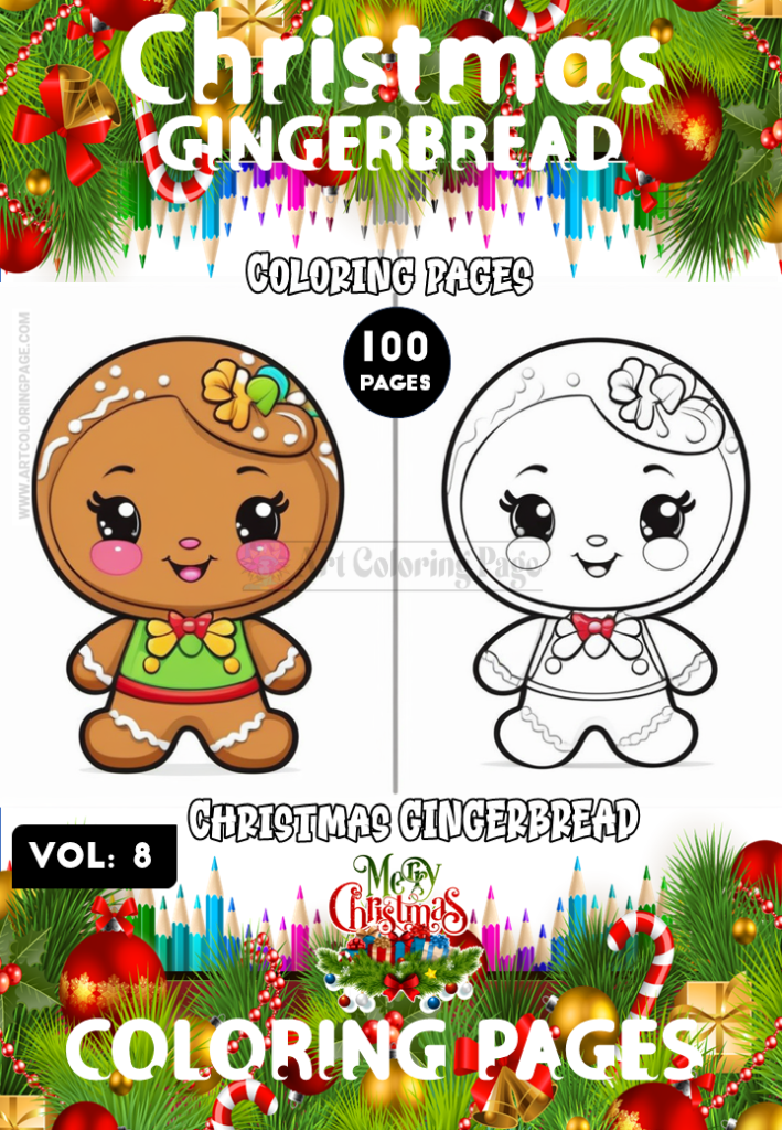 Gingerbread Man to Color Vol. 8 – A Festive Coloring Delight!