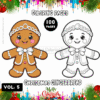 Gingerbread Man Coloring Sheet Vol 5 – A Sweet Holiday Adventure for Kids