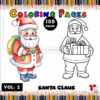 Santa Coloring Pages for Children Vol. 2 100 New Festive Designs