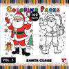 Santa Coloring Pages for Youngsters Vol. 3 100 Joyful Designs