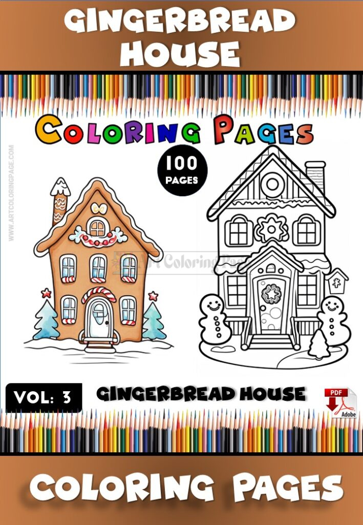 Unleash Your Imagination with Coloring Sheets of Gingerbread Houses Vol 3
