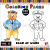 Bear Coloring Sheet Vol 12 - Bear at Work: A Fun and Creative Journey