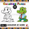 Bring Fun to Life with Crocodile Color Page Vol 5 – Croocidle at Work!