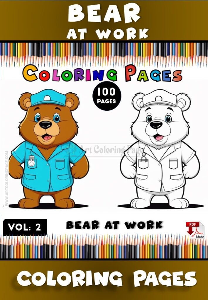 Bring Joy with Pooh Bear Coloring Pages Vol 2 – Bear at Work!