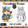 Cat Coloring Page Vol 2 - Cat at Work: Creative Fun for All Ages