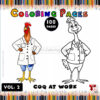 Colouring Pages of Chickens Vol 2 - Chicken at Work: A Feathered Fun Escape