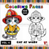 Discover the Joy of Cute Cat Coloring Pages Vol 4 - Cat at Work!
