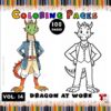 Dragon Coloring Book Pages Vol 14 - Dragon at Work Color Your World!