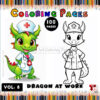 Dragons Coloring Pages Vol 8 - Dragon at Work Your Creative Journey Begins