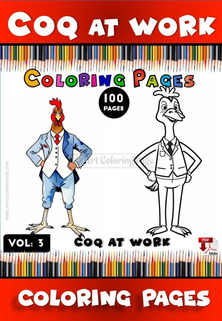 Feather Your Nest with Chicken Coloring Page Vol 3 - Chicken at Work!