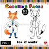 Fox Coloring Pages Vol 1 Fox at Work – Unleash Your Creativity!