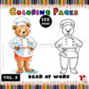 Polar Bear Coloring Pages ​Vol 8 - Bear at Work Relax, Color, Create