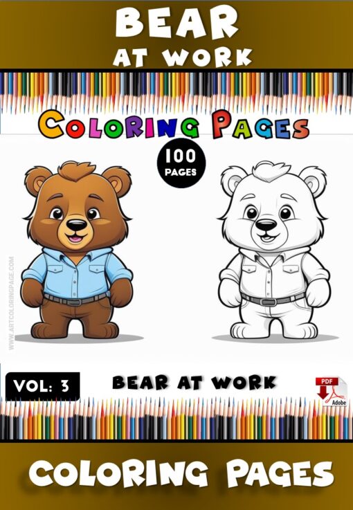 Spread Joy with Care Bear Coloring Pages Vol 3 – Bear at Work!