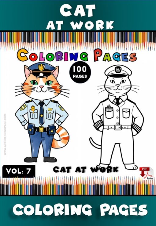 Unleash Creativity with Pete the Cat Coloring Page Vol 7 - Cat at Work!