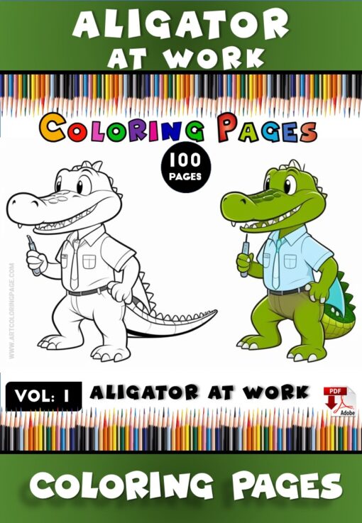 Unleash Your Creativity with 100 Unique Crocodile Coloring Pages Vol 1!