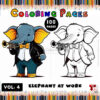 Unleash Your Creativity with Our Elephant at Work Coloring Book!