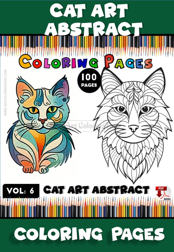 Abstract Painting Cat Vol 6 – Unleash Your Creativity