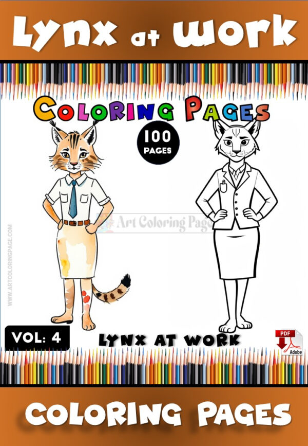 Adorable Fun Awaits with Baby Lynx Coloring Page Vol 4!