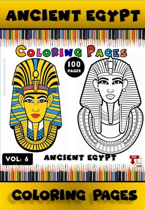 Ancient Egypt with Ancient Egypt Colors for All Ages Vol: 6!