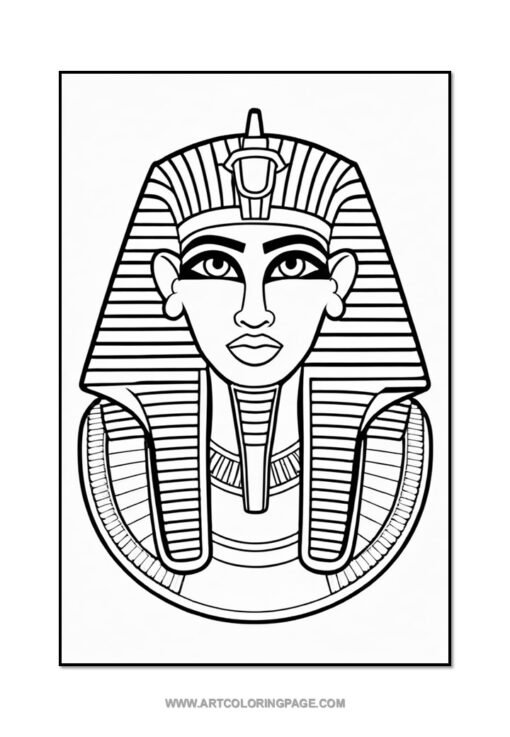 Ancient Egypt with Pharaoh Coloring Pages Printable Vol: 2! - Image 2