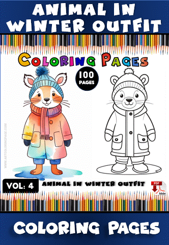 Alternative view of Cozy Up with Coloring an Animal Dressed in Winter Vol: 4!