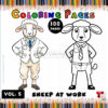 Baa-rilliant Fun with Sheep Color Page for Kids Vol: 5!