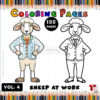 Baa-rilliant Fun with Sheep Coloring Page Printable Vol 4!Diapositive1