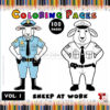 Baa-rilliant Fun with Sheep Coloring Page Vol: 1!