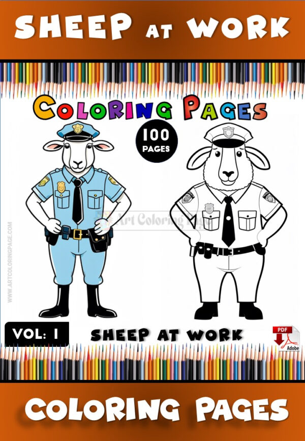 Baa-rilliant Fun with Sheep Coloring Page Vol: 1!