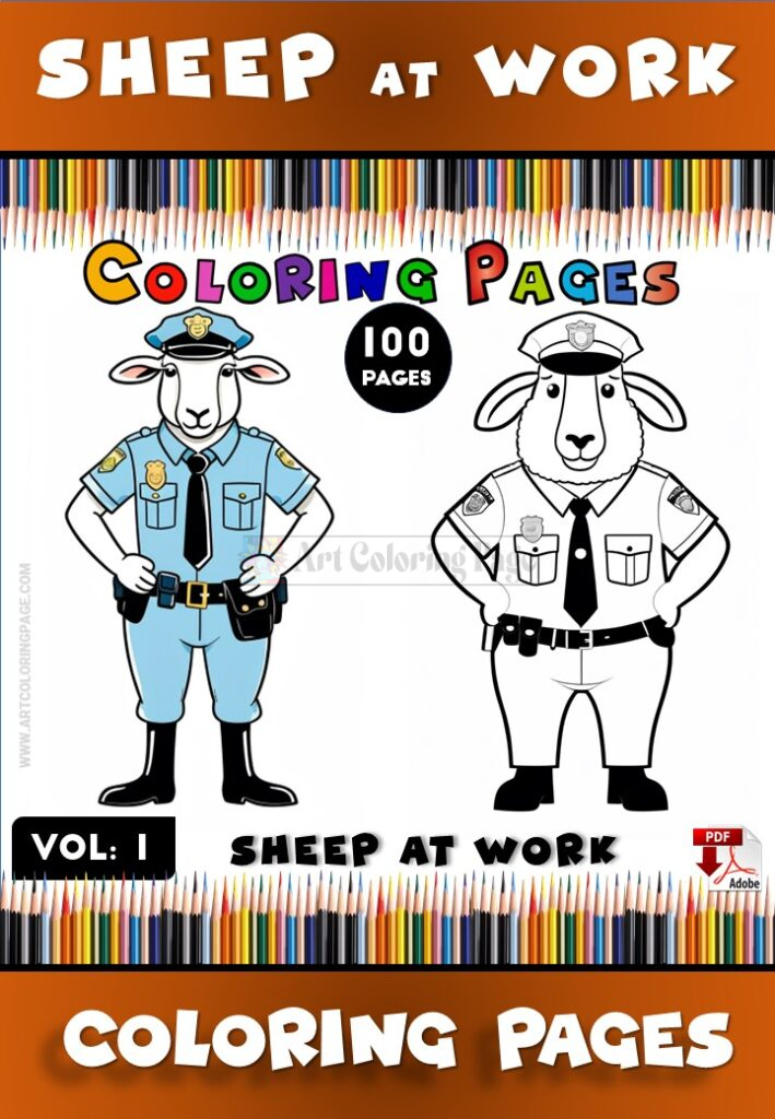 Baa-rilliant Fun with Sheep Coloring Page Vol: 1!